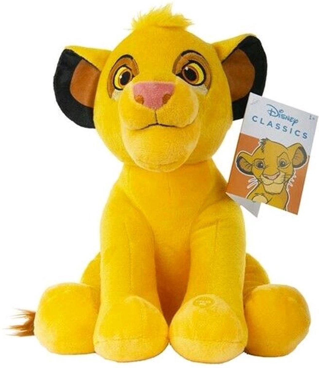 Disney Pluche Knuffel The Lion King Simba + Geluid 30 cm | Leeuwenkoning plush toy | Speelgoed knuffeldier knuffelpop voor kinderen jongens meisjes | Leeuw Tijger knuffel Leeuwen Koning Nala Mufasa Timon Pumba